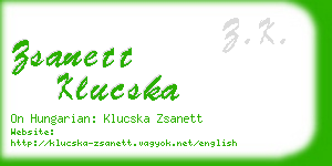 zsanett klucska business card